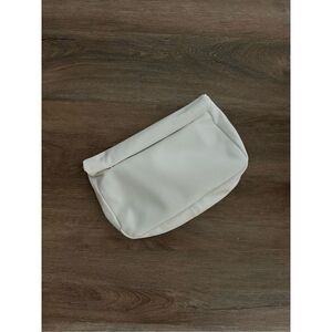 ASOS Design Roll Top Clutch Bag White